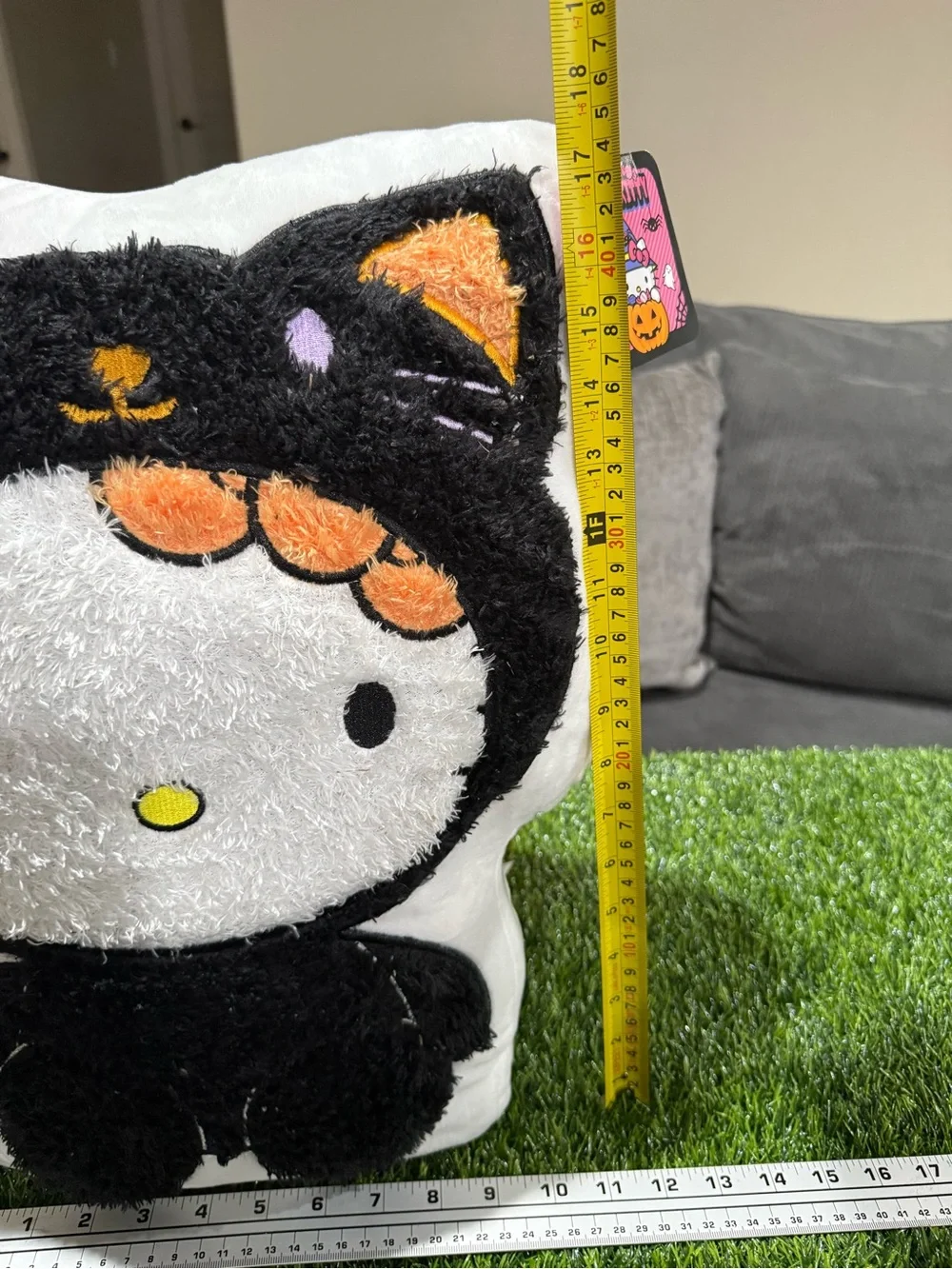 Sanrio Hello Kitty Halloween 2024 Plush Pillow Black Cat Costume NEW